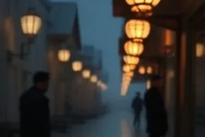 《灯火旧城》解析封面，旧城骑楼下的灯光与招牌字