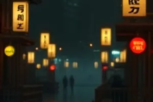 《老巷口的第七盏灯》封面，夜巷里亮着的钨丝灯泡与修表摊